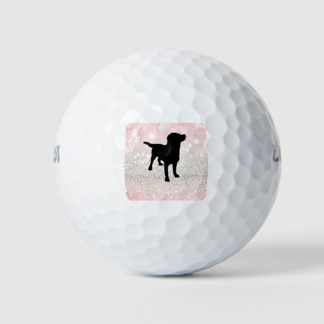 Pelotas De Golf Espuma de perro negro (Anverso)