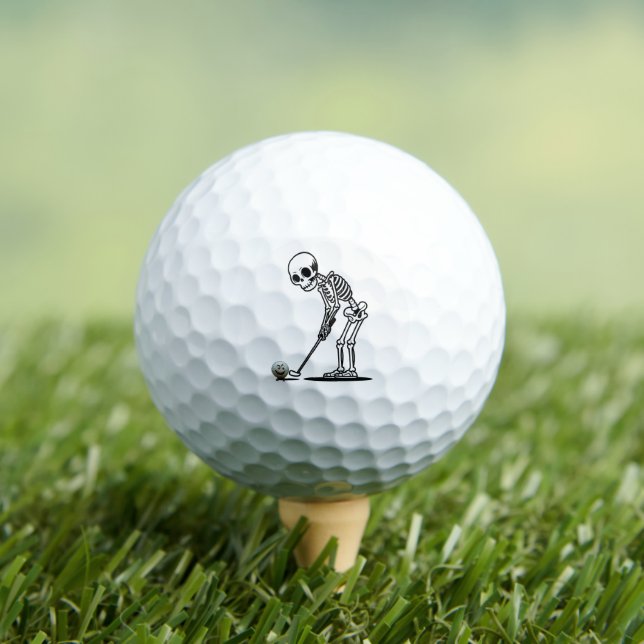 Pelotas De Golf Esqueleto de Halloween (Camiseta in situ)
