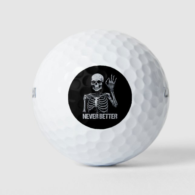 Pelotas De Golf Esqueleto de Halloween - Nunca mejor (Anverso)