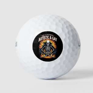 Pelotas De Golf Esqueleto No Es Genial Y Misterioso Autista Gay