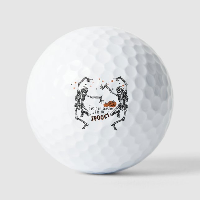 Pelotas De Golf Esqueletos bailarines Halloween (Anverso)