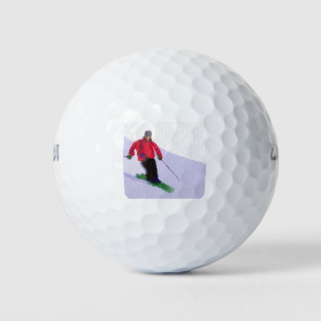 Pelotas De Golf Esquiar el arte de las pistas (Anverso)