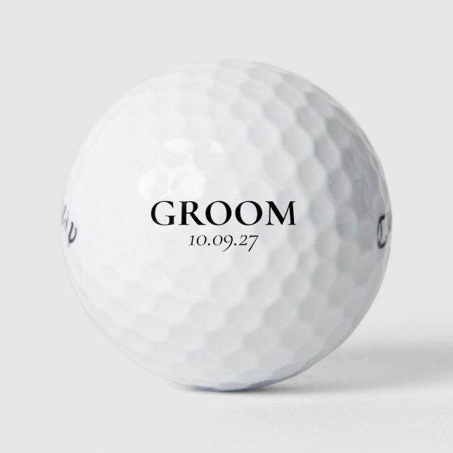 Pelotas De Golf Est. Groom Golf Balls (Anverso)