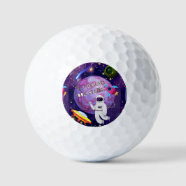 PELOTAS DE GOLF ESTÁ MÁS ALLÁ DE LAS ESTRELLAS, ASTRONAUTA