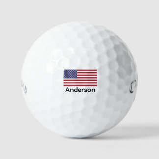 Pelotas De Golf Estados Unidos imprime la bandera estadounidense p