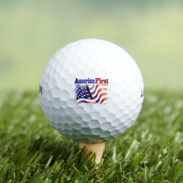 Pelotas De Golf Estados Unidos Primeras estrellas y rayas (Camiseta in situ)