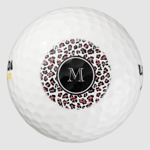 Pelotas De Golf Estampado de animales negro del leopardo del