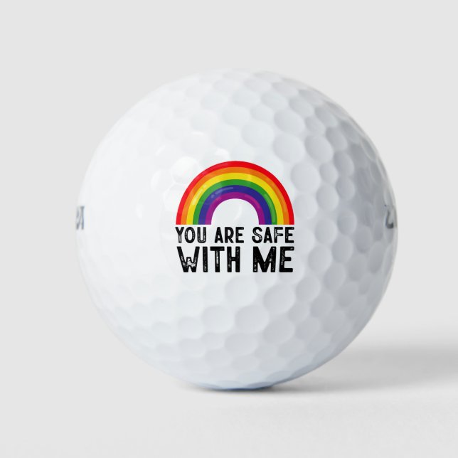 Pelotas De Golf Estás A Salvo Conmigo, Día Del Orgullo LGBTQ (Anverso)