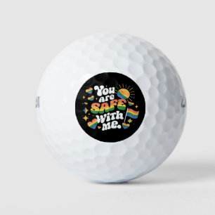 Pelotas De Golf Estás Seguro con Migo LGBT Arcoíris Gay