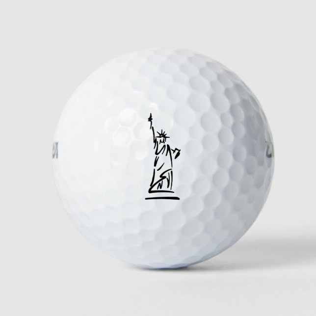 Pelotas De Golf Estatua de la Libertad de Nueva York (Anverso)