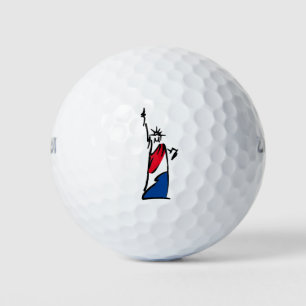 Pelotas De Golf Estatua de la Libertad / Rayas de Lady Liberty