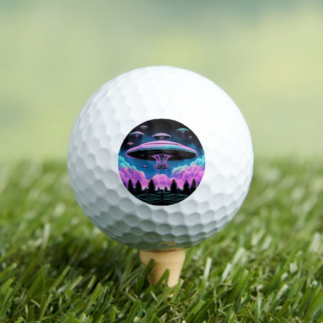 Pelotas De Golf Estética de la invasión extranjera de los OVNIS (Camiseta in situ)