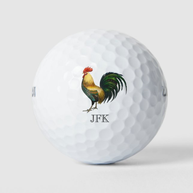 Pelotas De Golf Estilo clásico de Rooster personalizado (Anverso)
