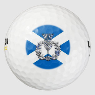 Pelotas De Golf Estilo cromado Imprimir fragmento escocés en la ba