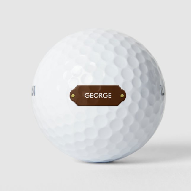 Pelotas De Golf Estilo de Monograma Elegante (Anverso)