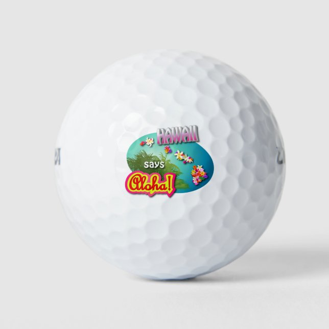 Pelotas De Golf Estilo hawaiano (Anverso)