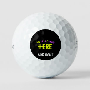 PELOTAS DE GOLF ESTILOSO MODERNO PERSONALIZABLE NEGRO VERIFICADO D