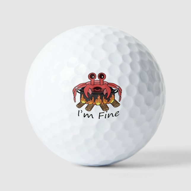 Pelotas De Golf Estoy bien hirviendo cangrejo (Anverso)