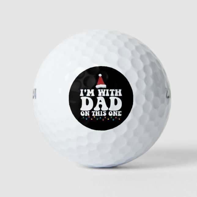 Pelotas De Golf Estoy con papá en la familia de un Navidad (Anverso)