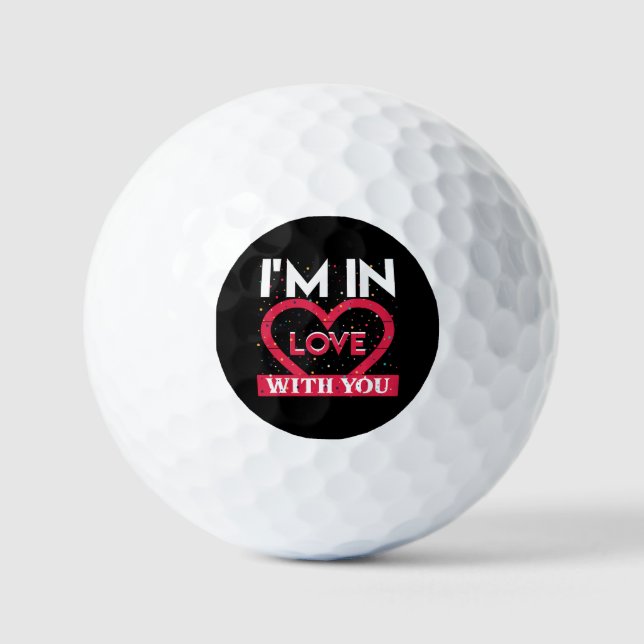 Pelotas De Golf Estoy Enamorado De Usted Valentine (Anverso)