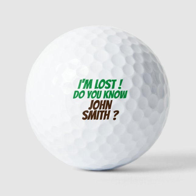 Pelotas De Golf ¡Estoy Perdida! Personalizado Golf Balls (Anverso)