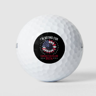 Pelotas De Golf Estoy votando por el delincuente convicto Pro Trum