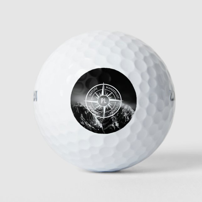 Pelotas De Golf Estrella de brújula emblema monopólico montañas dr (Anverso)