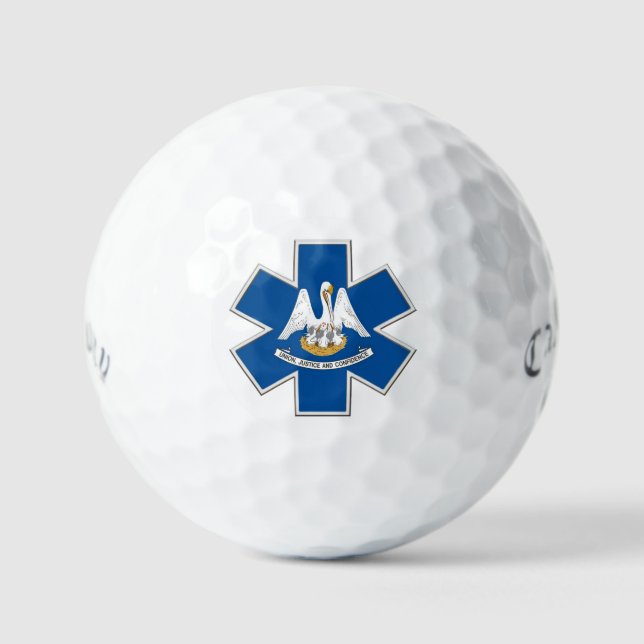 Pelotas De Golf Estrella de la Vida de EMS de Luisiana (Anverso)