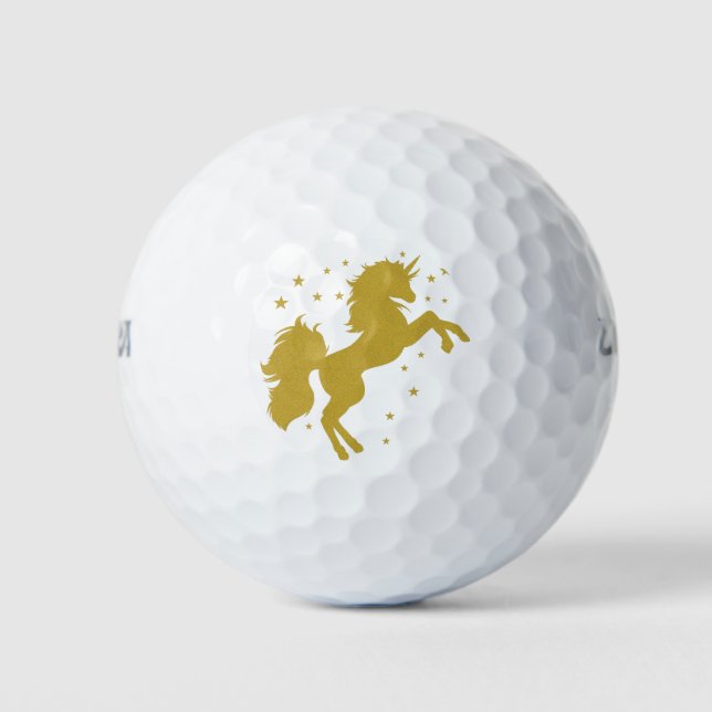 Pelotas De Golf Estrella mágica de Unicornio (Anverso)
