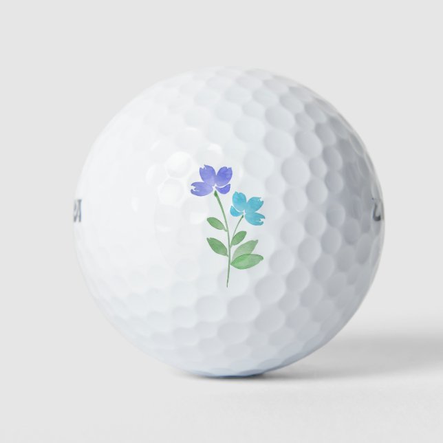 Pelotas De Golf Estrellas acuáticas de Aqua Periwinkle (Anverso)