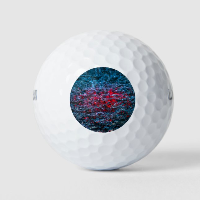 Pelotas De Golf Estudio En Acuarela - Rojo (Anverso)
