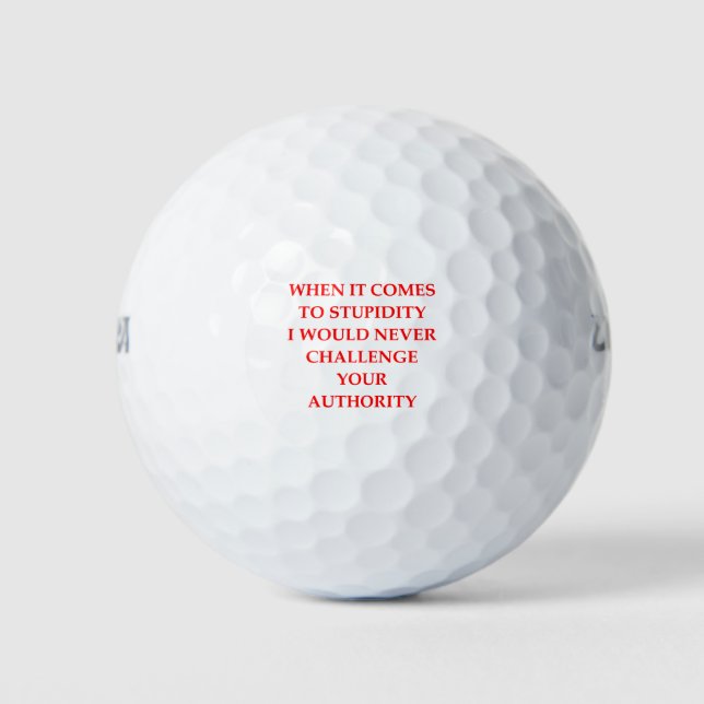 PELOTAS DE GOLF ESTÚPIDO (Anverso)