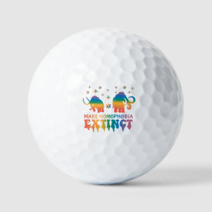 Pelotas De Golf Extinge la homofobia - Elefante arcoiris LGBTQ