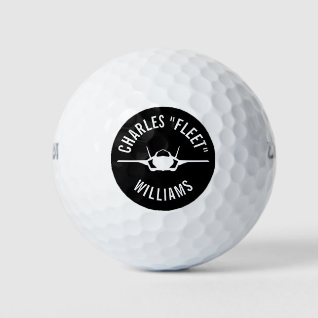 Pelotas De Golf F-35 Lightning Fighter Golf Ball con nombre person (Anverso)