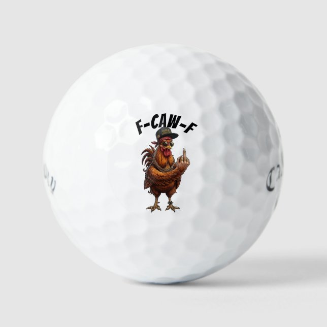 Pelotas de Golf F Caw F Rooster - Divertidas Calla (Anverso)