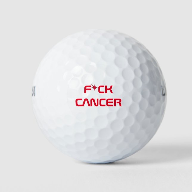 Pelotas De Golf F*ck Cancer Golf Ball - Estilo NASA (Anverso)