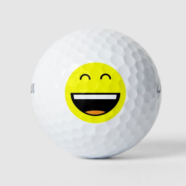 Pelotas De Golf Fácil De Encontrar Emoji Rociosa Amarilla Sonrient (Anverso)