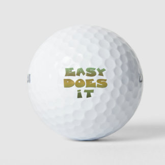 Pelotas De Golf Fácil es eslogan oro verde