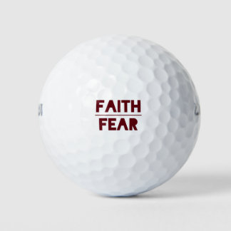Pelotas De Golf Faith Over Fear audaz marrón