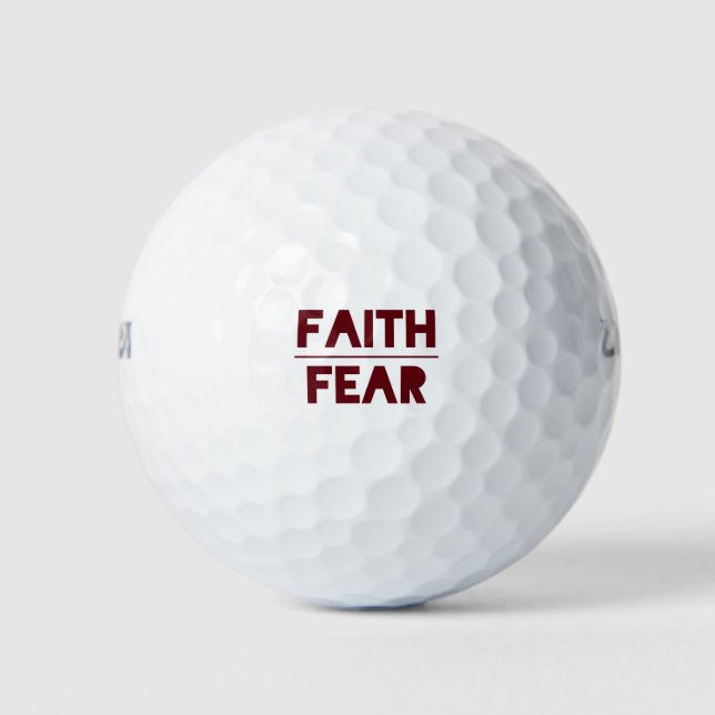 Pelotas De Golf Faith Over Fear audaz marrón (Anverso)