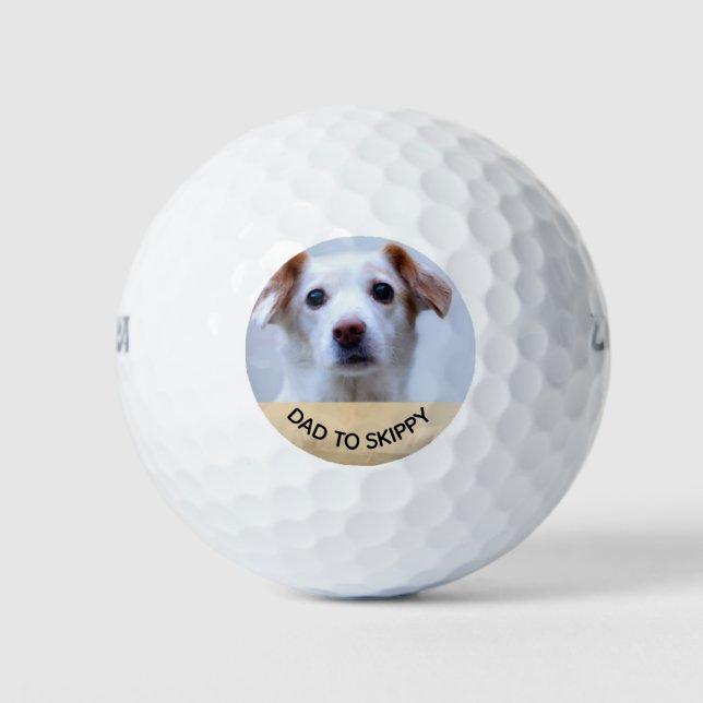 Pelotas De Golf Familia de Mascotas fotográficos personalizados (Anverso)