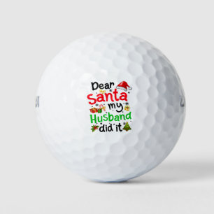 Pelotas De Golf Familia Graciosa Querida Santa Mi Esposo Lo Hizo C