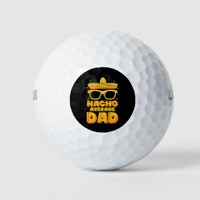 Pelotas De Golf Familia Nacho Promedio de Papá Cinco De Mayo (Anverso)