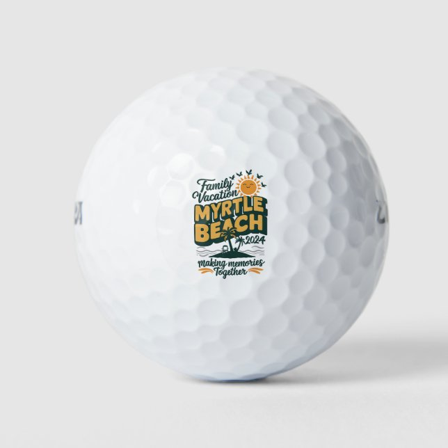 Pelotas De Golf Familia Vacation Myrtle Beach 2024 Haciendo Recuer (Anverso)