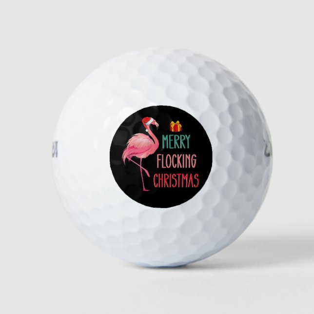 Pelotas De Golf Famoso Flamingo Flamingo Navidades (Anverso)
