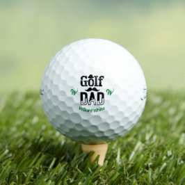 Pelotas De Golf Famoso Golf Dad con Monograma Gorra y Mustache