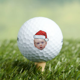 Pelotas De Golf Famoso Personalizado Face Photo Santa Head Navidad