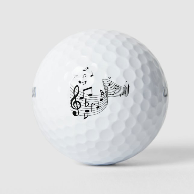 Pelotas De Golf Fancy Music Notes (Anverso)