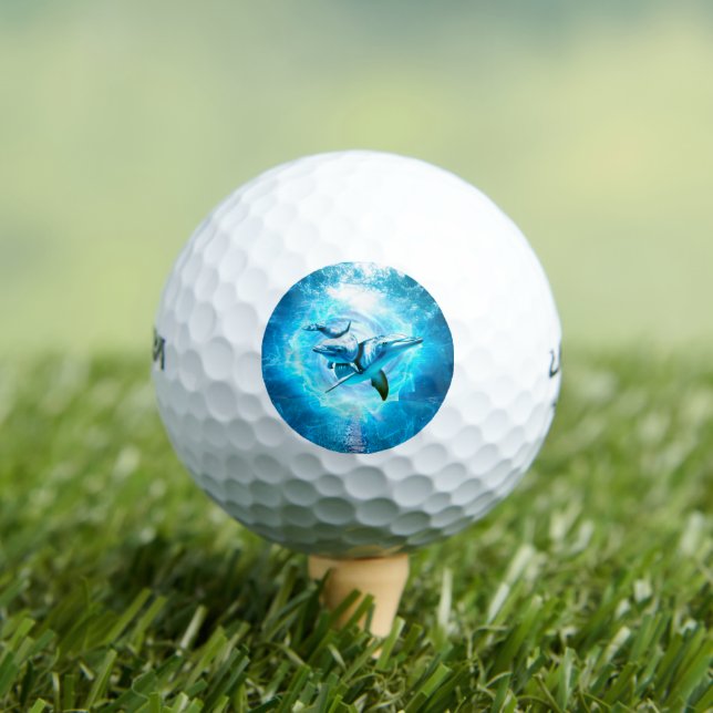 Pelotas De Golf fantasía azul delfín (Camiseta in situ)