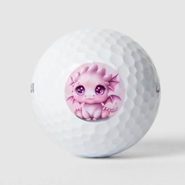 Pelotas De Golf Fantasía cutánea y adorable: teoría del bebé rosad (Anverso)